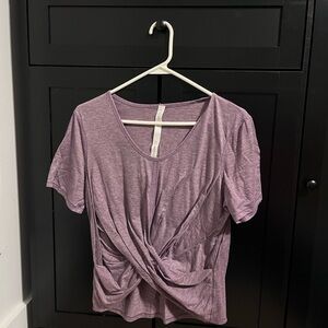 lululemon athletica Lavender Twist-Front Short Sleeve Top